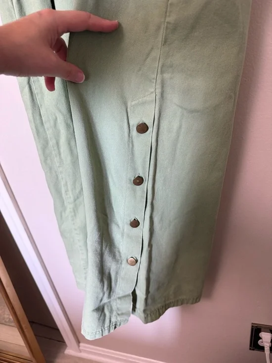 Novelty print Sage Green Sleeveless Embroidered Maxi Dress - Picture 9 of 12